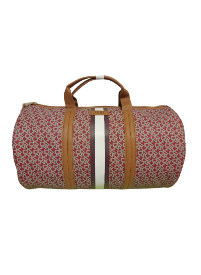 Signature Stripe ECHO Hardside Luggage on Wheels for Unisex | Ultra Lightweight ABS on with Spinner Wheels 4 Color BR Red/Stone