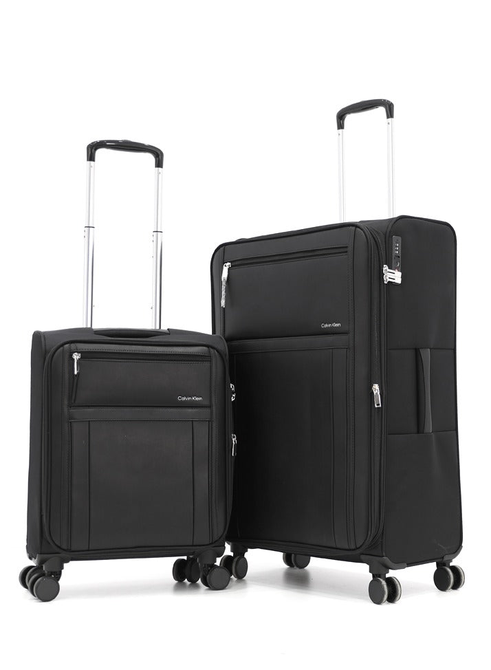 Solana Softside Spinner Luggage On Wheels, Ultra Lightweight, 4 Double Wheels