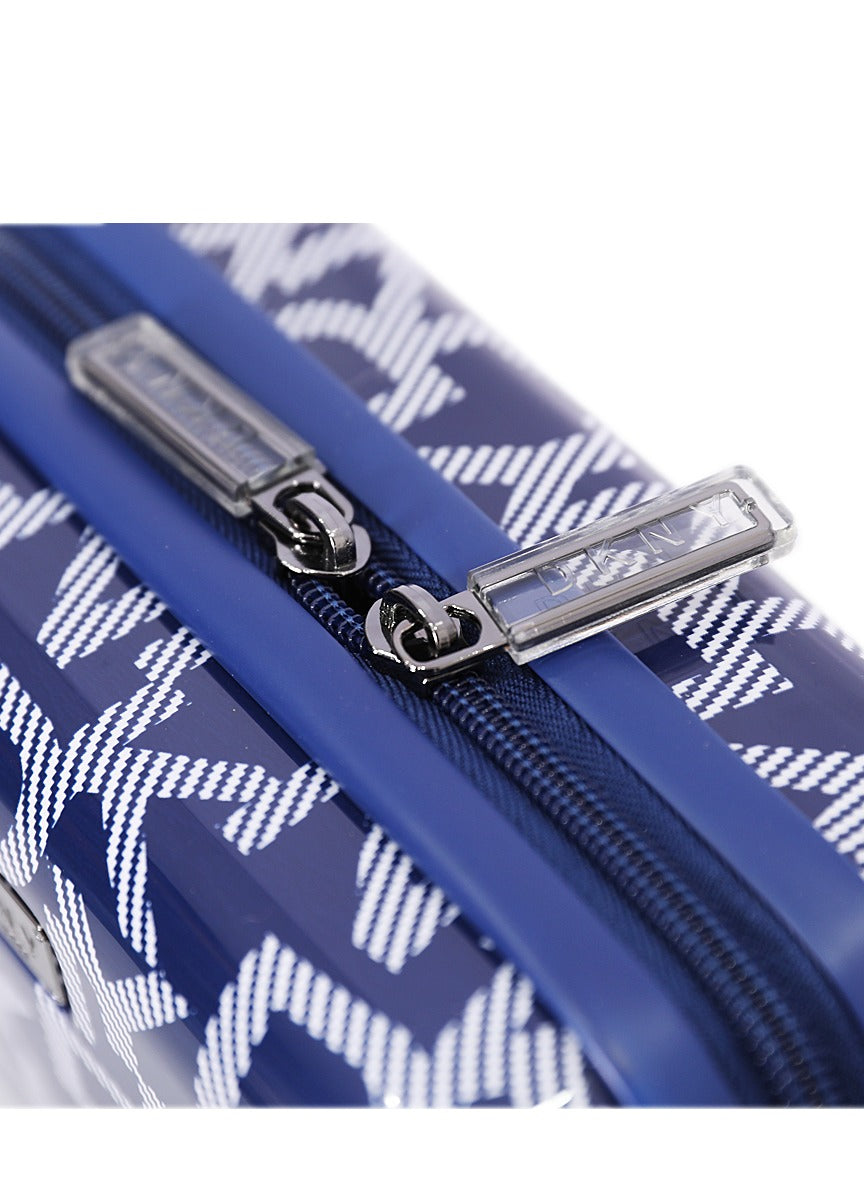 DKNY Deco Signature Beauty Case Makeup Travel Lighted Case, Cosmetic Bag Organizer Professional Adjustable Divider Storage, Waterproof Portable Make up Train Box Accessories