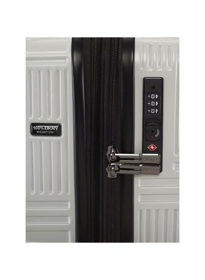 DKNY City Scape Hardside Luggage on Wheels for Unisex | Ultra Lightweight ABS on with Spinner Wheels 4  Color  Ice Grey