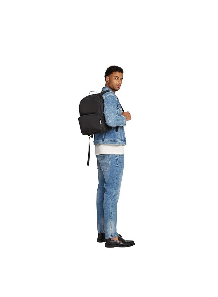 Calvin Klein Men's Over Webbing Center Zip Backpack Color Black