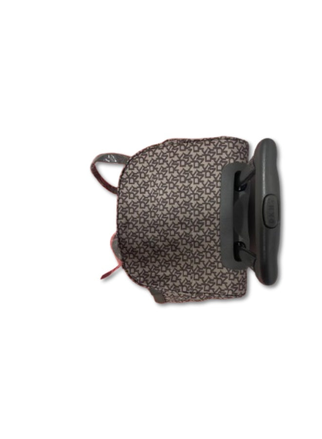 DKNY Vintage Signature Wheeled Duffle Bag – Iron/Smoke Color | One-Size Travel Duffle with Wheels & Telescopic Handle