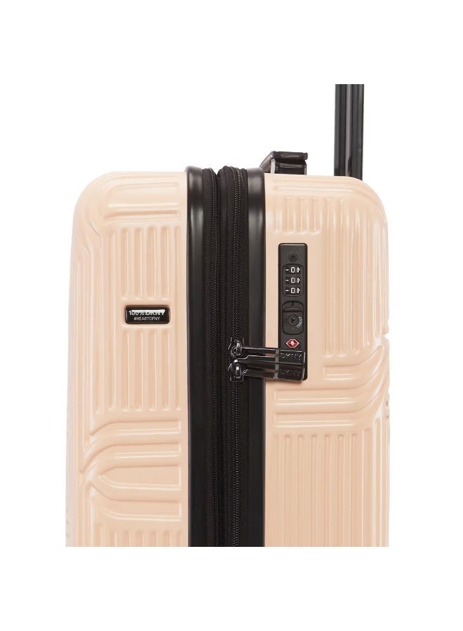 DKNY City Scape Hardside Luggage on Wheels for Unisex | Ultra Lightweight ABS with Spinner Wheels 4 Color Pale Peach