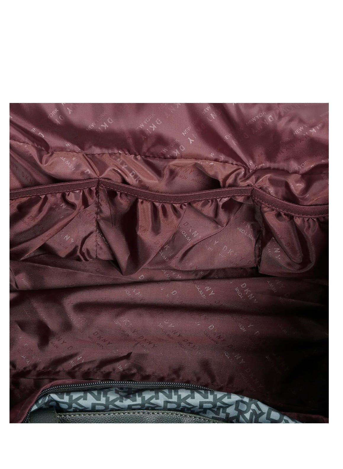 Dkny Vintage Signature Wheels Duffle Bag for Unisex | Ultra Lightweight Wheels 2 Color blue/grey patterned bag