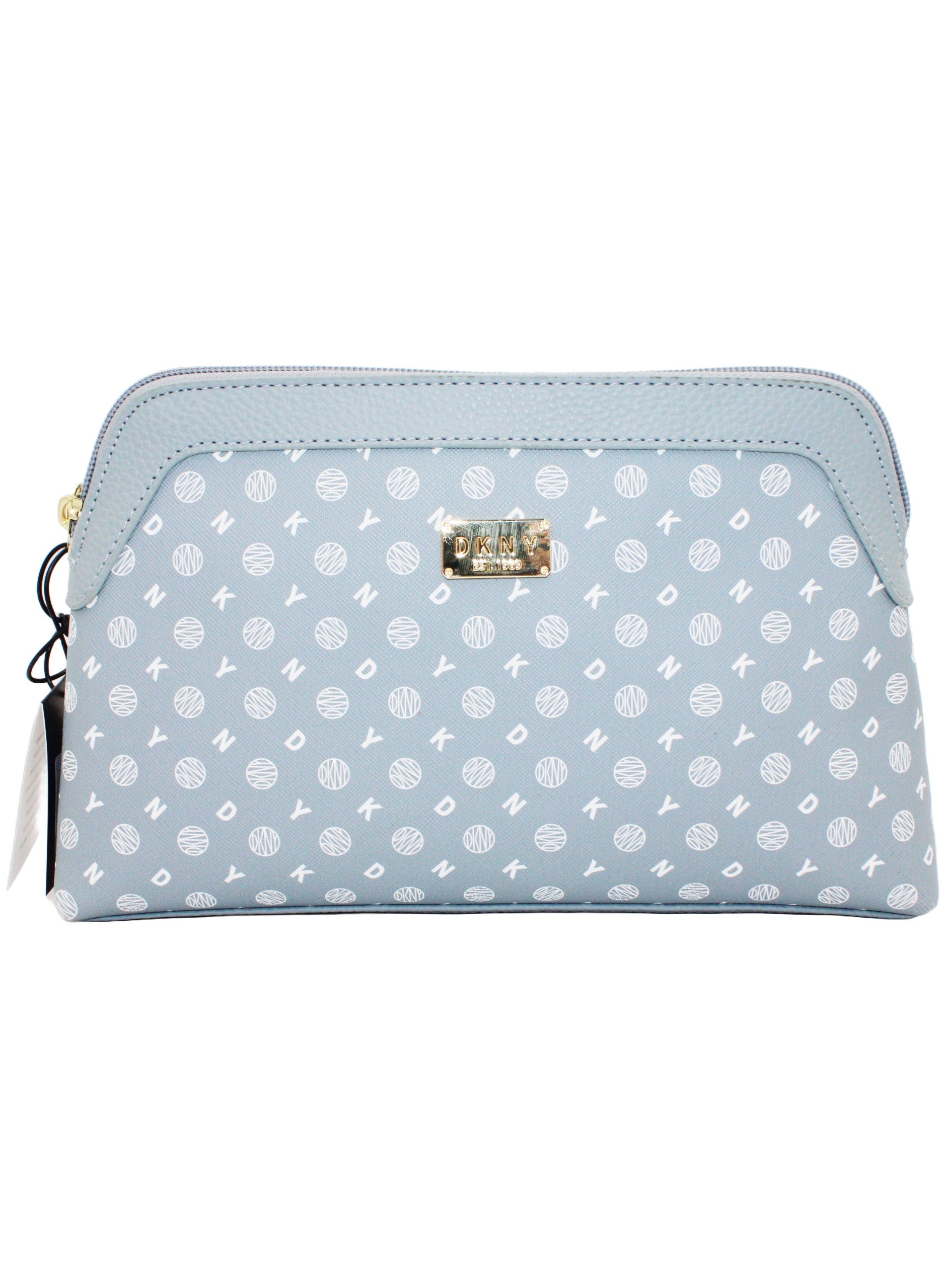 DKNY Legacy Beauty Pouch Cosmetic Bag, Travel Make up Bag Small, Small Waterproof and Lightweight Cosmetic Bag Storage Bag, Small Makeup Bag, Travel Toiletry Bag