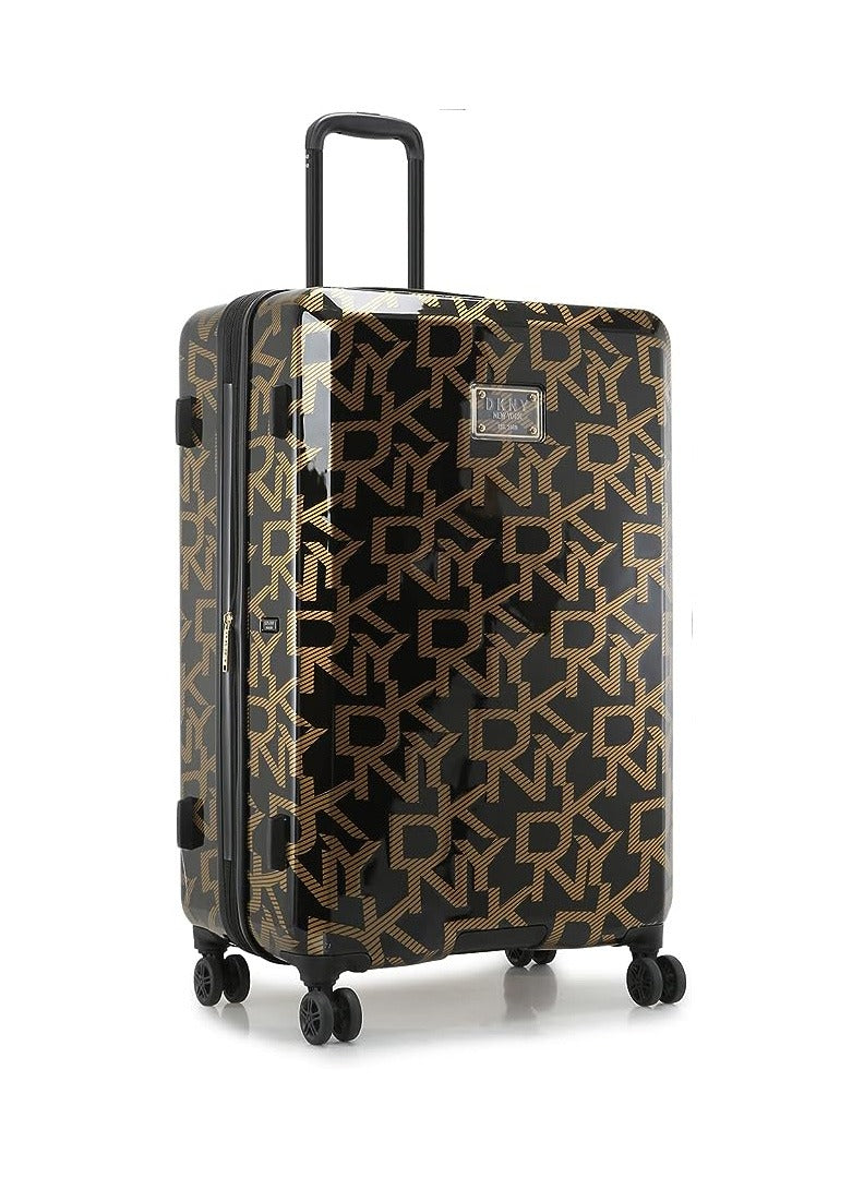 DKNY Deco Signature Hardside Luggage on Wheels for Unisex | Ultra Lightweight ABS on with Spinner 4 Double Wheels  and  Multicolor