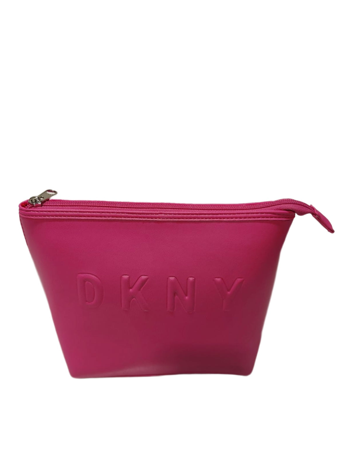 DKNY Trademark Large Cosmotic Bag & Beauty Case | Women’s Travel Makeup & Essentials Organizer | Large Size | Fuschia