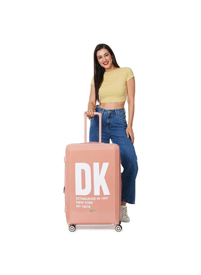 DKNY Bold Hardside Luggage – Small Size | Stylish Casual Wear | Premium Comfort – Coral Color