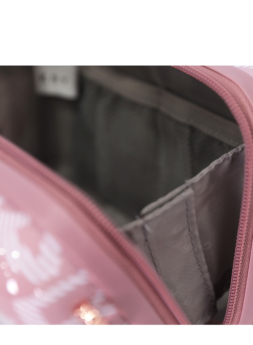 DKNY Deco Signature Beauty Case Makeup Travel Lighted Case, Cosmetic Bag Organizer Professional Adjustable Divider Storage, Waterproof Portable Make up Train Box Accessories