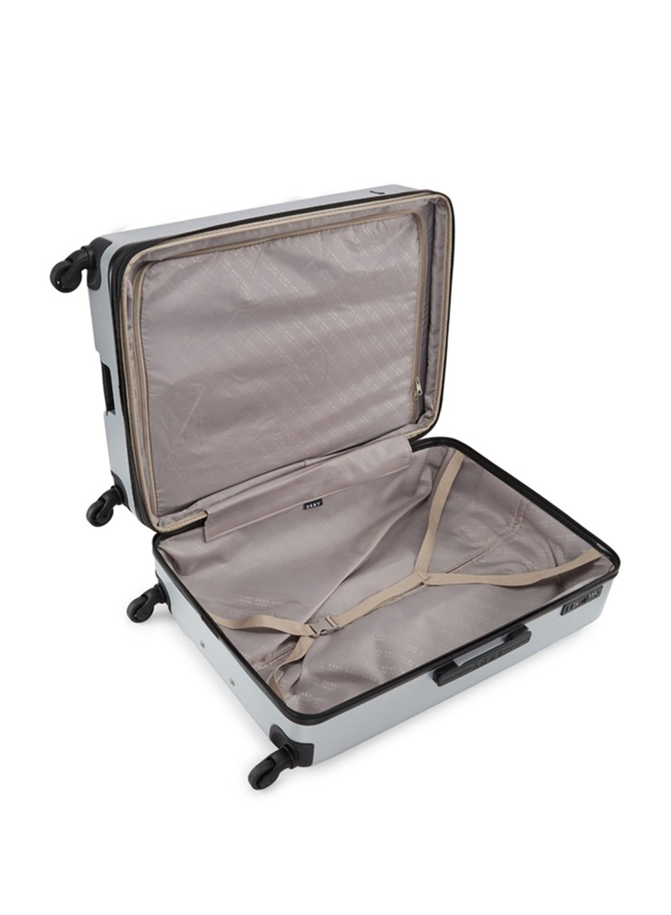 Dkny New Yorker Hardside Luggage on Wheels for Unisex | Ultra Lightweight ABS on with Spinner Wheels 4 Color Silver