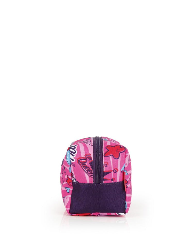 Pink Printed Pencil Case Organizer
