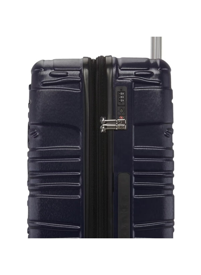 Calvin Klein State Of Flow Hardside Luggage on Wheels for Unisex | Ultra Lightweight ABS with 4 Spinner Wheels | Color Midnight Navy