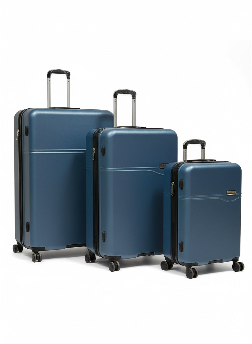 Calvin Klein Grace 3-Piece Hardsided Luggage Set on Wheels for Unisex | Ultra Lightweight ABS with Spinner Wheels 4 Color Indian Teal