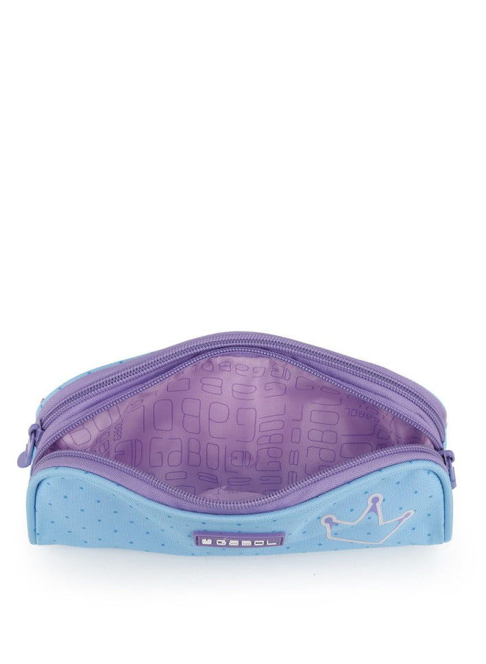Blue Crown Pencil Case, Zippered