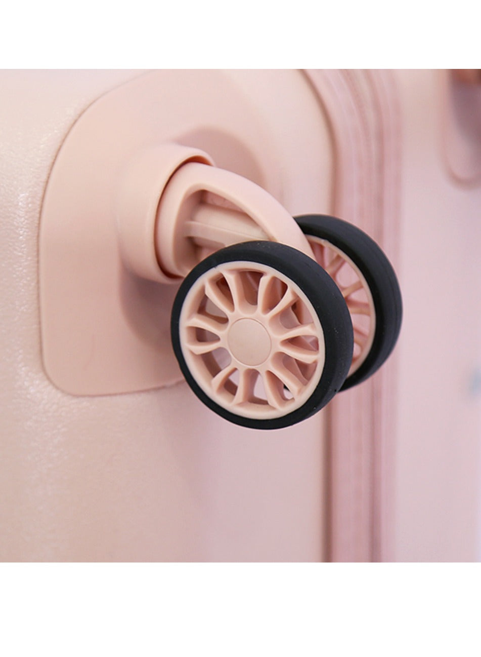 DKNY Allure 3-Piece Hardsided Luggage Set on Wheels for Unisex | Ultra Lightweight ABS with Spinner Wheels 4 Color Pink