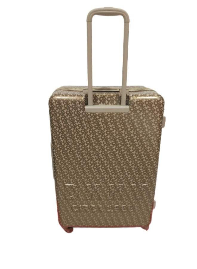 DKNY SIGNATURE Hardside Luggage on Wheels for Unisex | Ultra Lightweight ABS on with Spinner Wheels 4 Color Gold