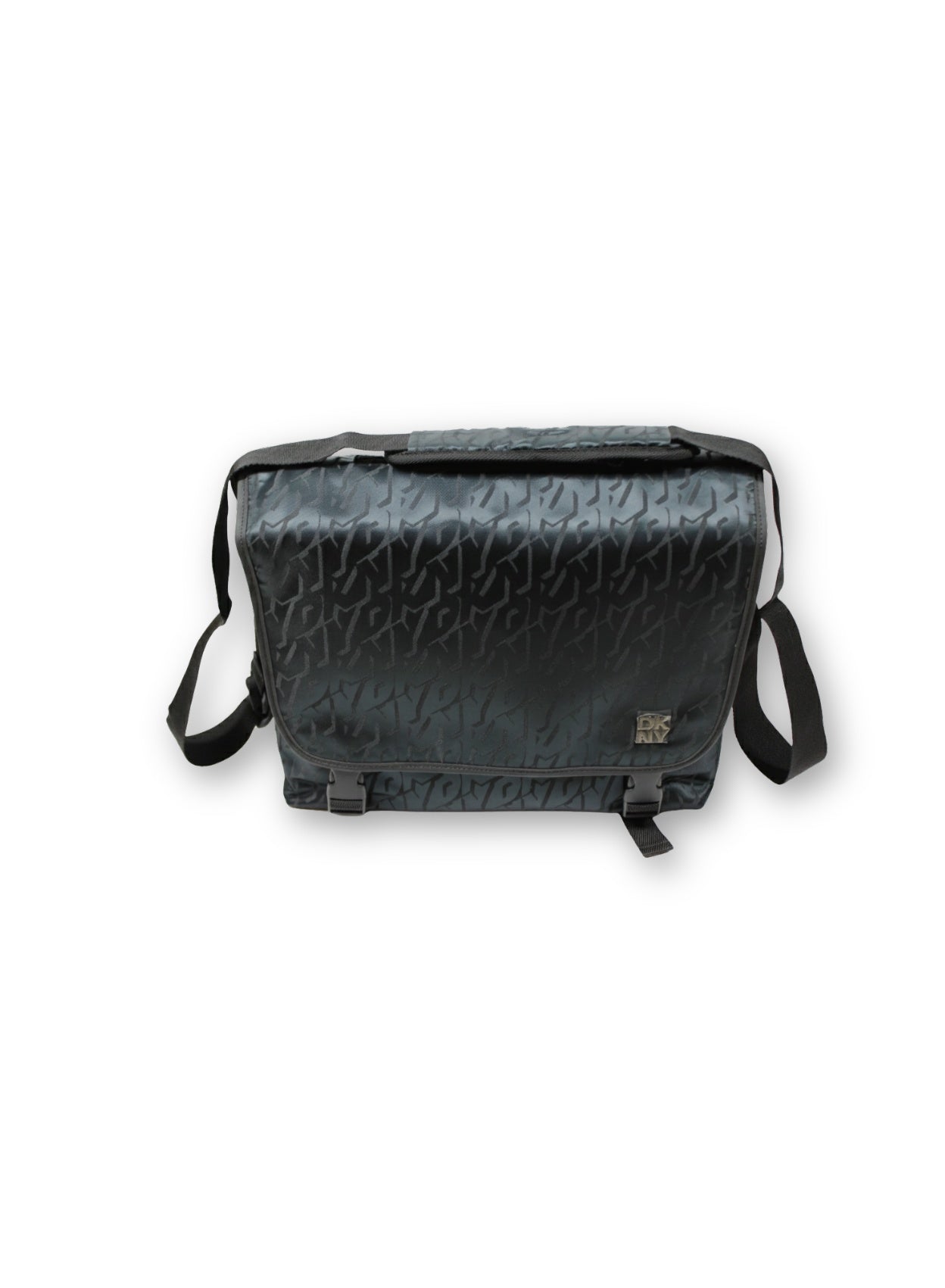 DKNY Men's Crossbody Messenger Bag with Embossed Logo and Adjustable Strap – Black (DKNY-5160)