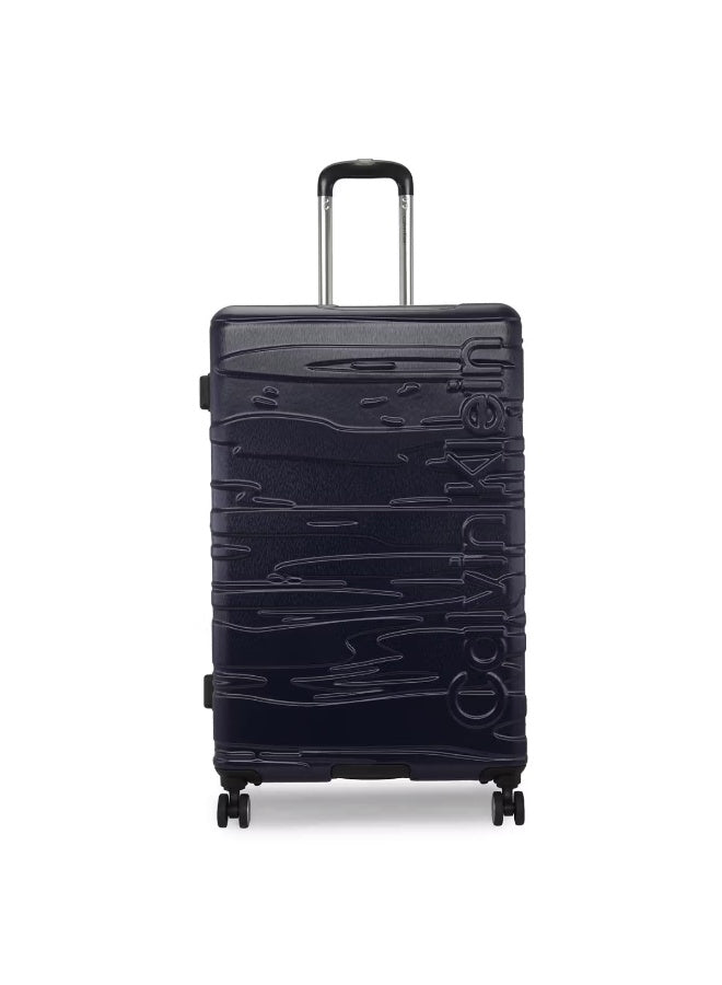 Calvin Klein State Of Flow Hardside Luggage on Wheels for Unisex | Ultra Lightweight ABS with 4 Spinner Wheels | Color Midnight Navy