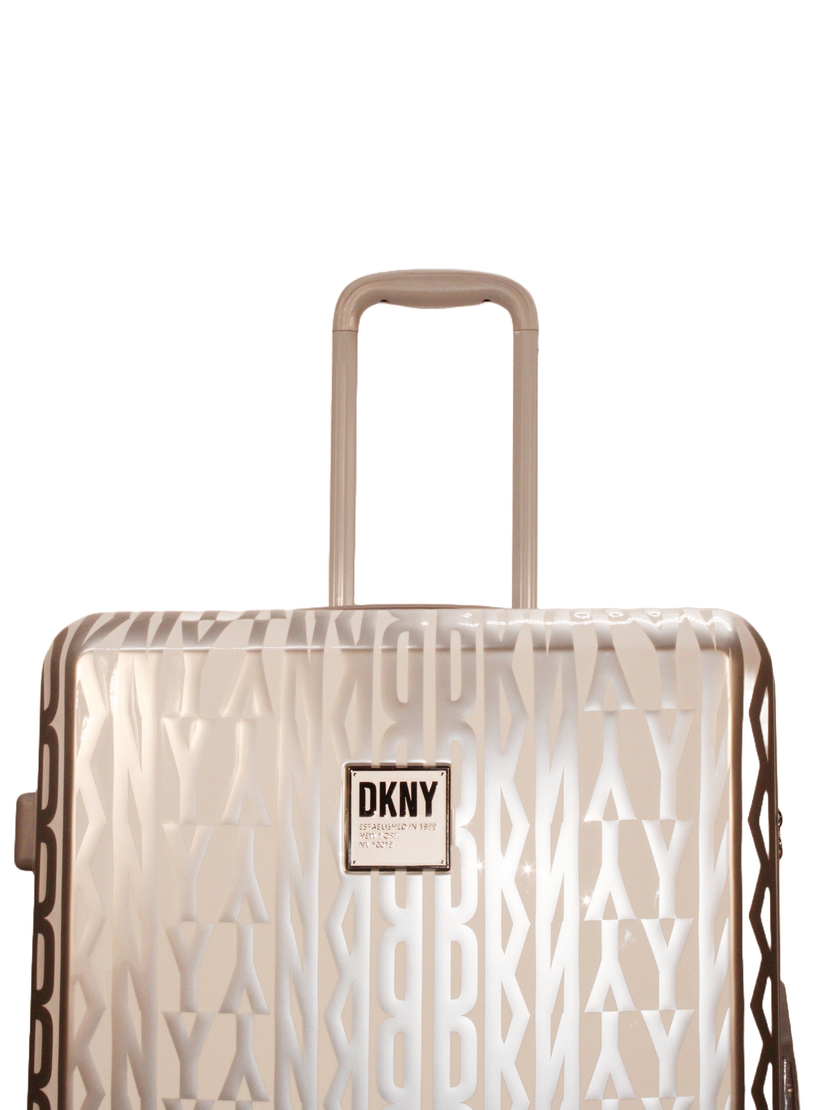 DKNY Hardside Luggage on Wheels – Silver | Unisex | Lightweight & Durable Spinner Suitcase