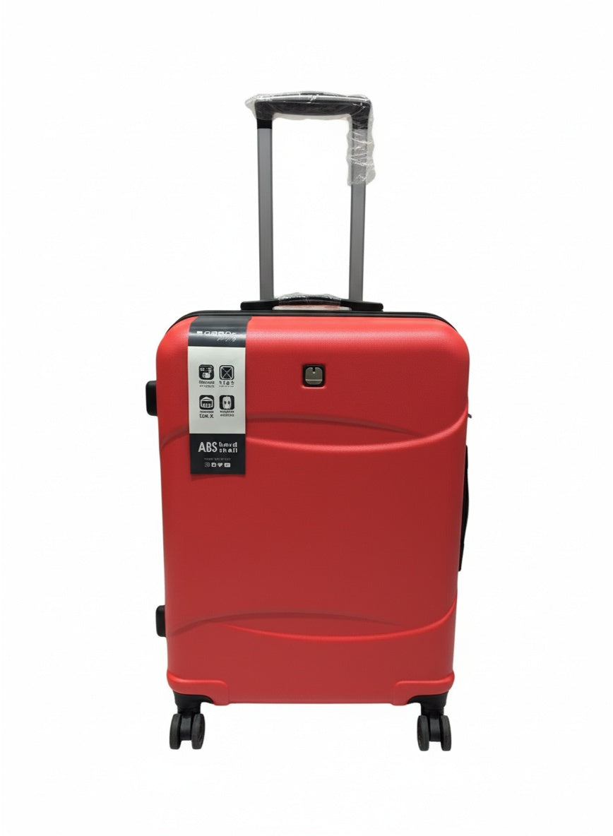 Gabol Orleans Small Trolley Bag – Coral – ABS Hard Shell 4-Wheel Lightweight Travel Suitcase