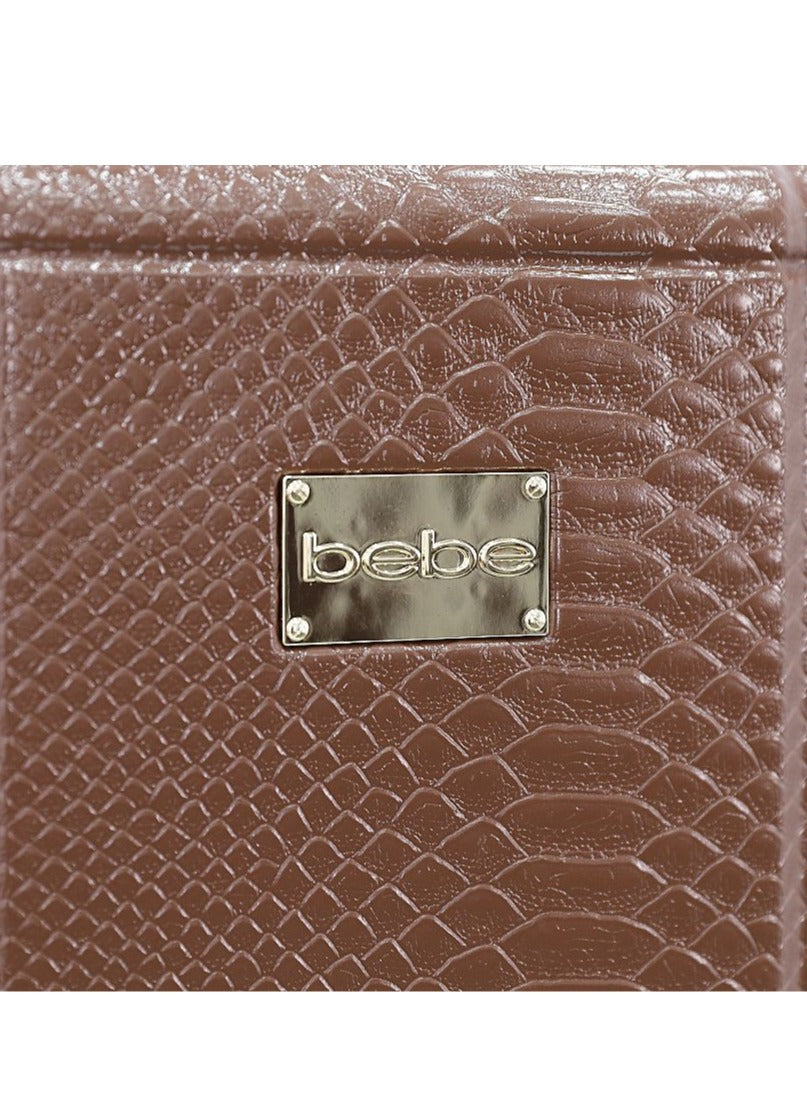 BEBE MARTA 3-Piece Hardsided Luggage Set on Wheels for Unisex | Ultra Lightweight ABS with Spinner Wheels 4 Color Brown