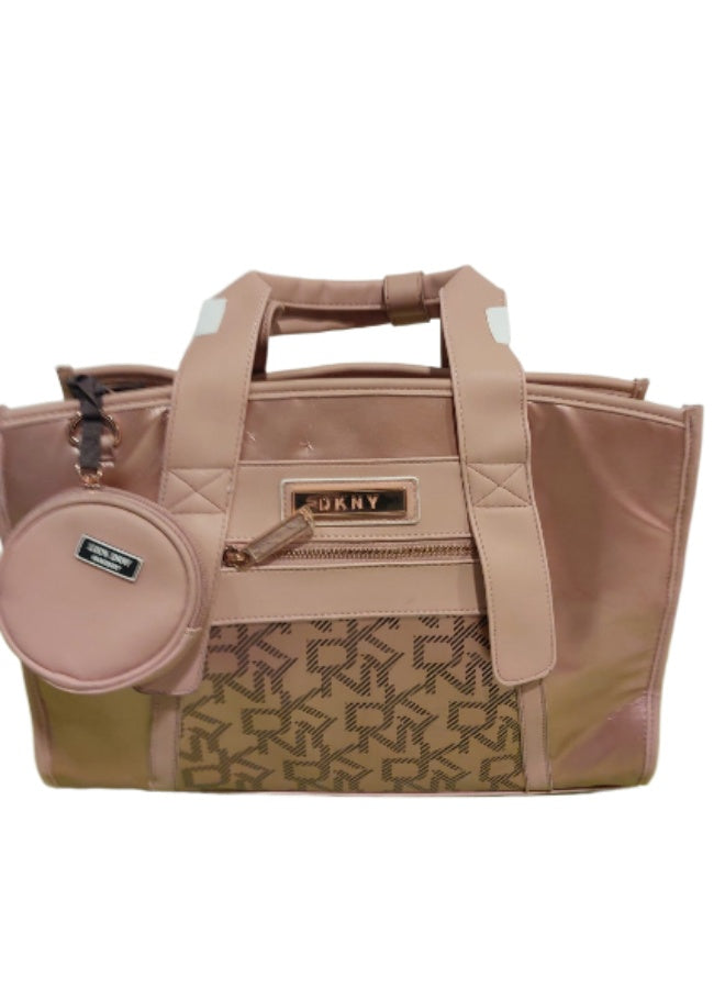 DKNY AFTERHOURS Unisex Weekender Travel Bag, Venus Rose Logo Print