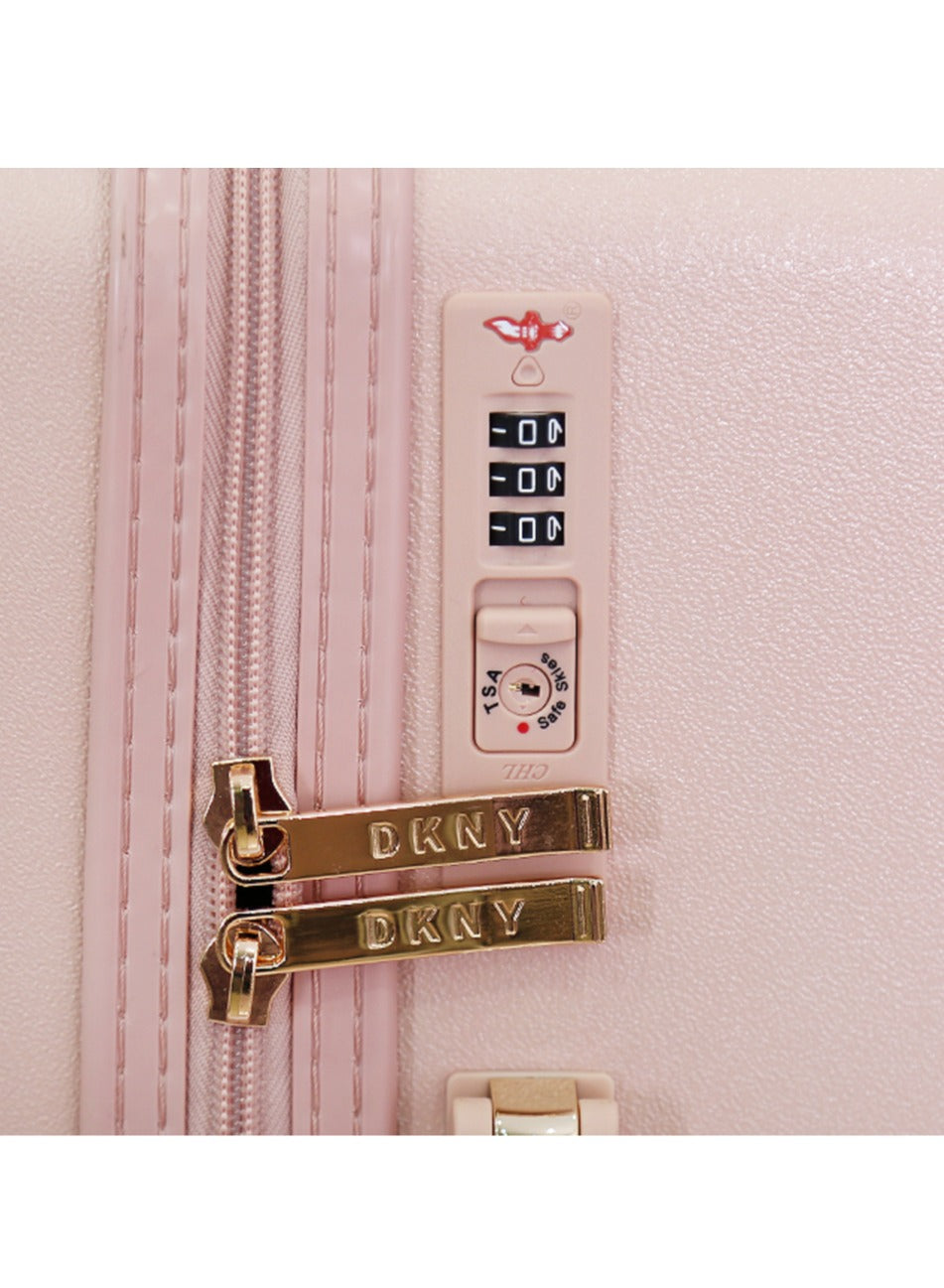 DKNY Allure 3-Piece Hardsided Luggage Set on Wheels for Unisex | Ultra Lightweight ABS with Spinner Wheels 4 Color Pink