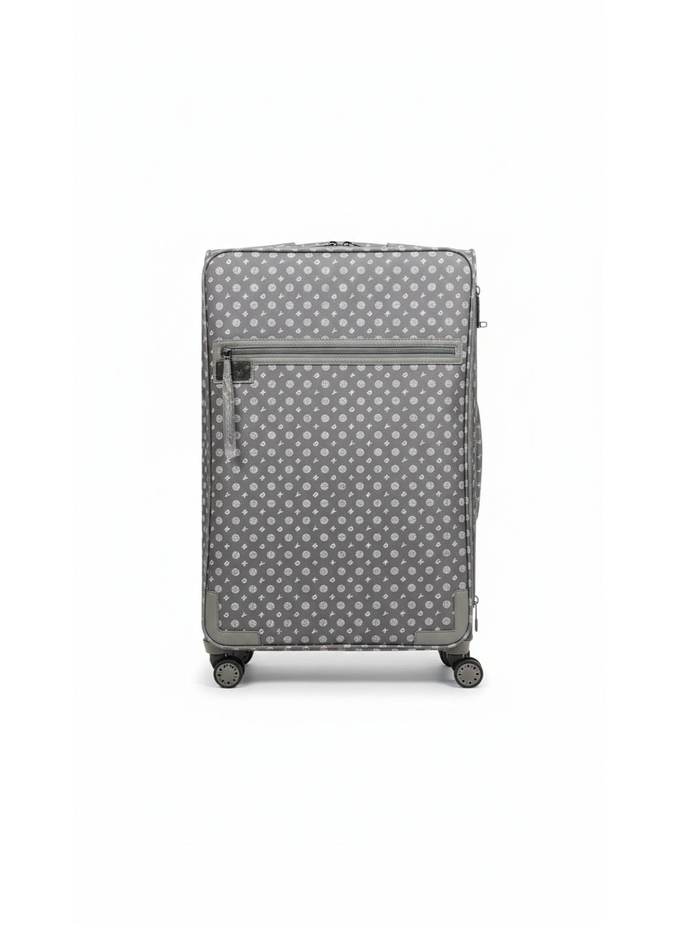 DKNY Legacy Large Check-In Trolley Bag | 28-Inch Softside Spinner Suitcase | Grey