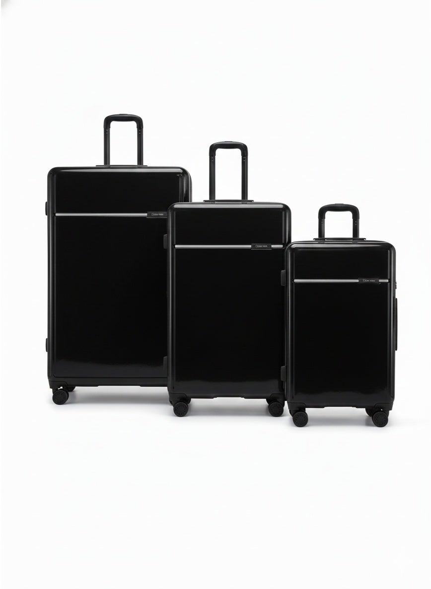 Palisades Hardside Luggage on Wheels for Unisex | Ultra Lightweight ABS on with Spinner Wheels 4 Color Black