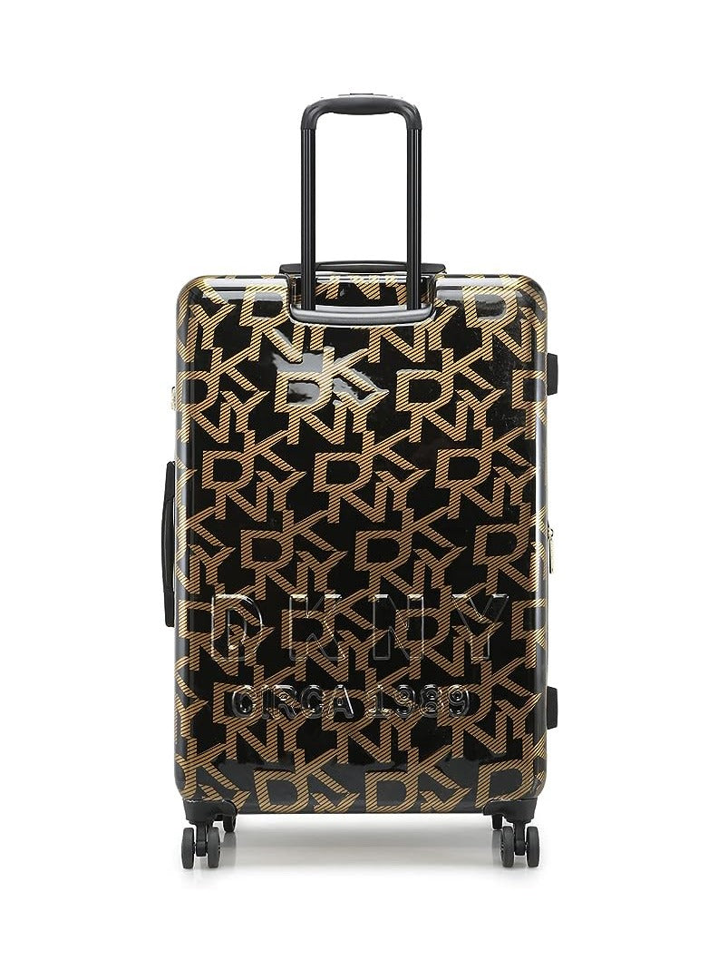 DKNY Deco Signature Hardside Luggage on Wheels for Unisex | Ultra Lightweight ABS on with Spinner 4 Double Wheels  and  Multicolor