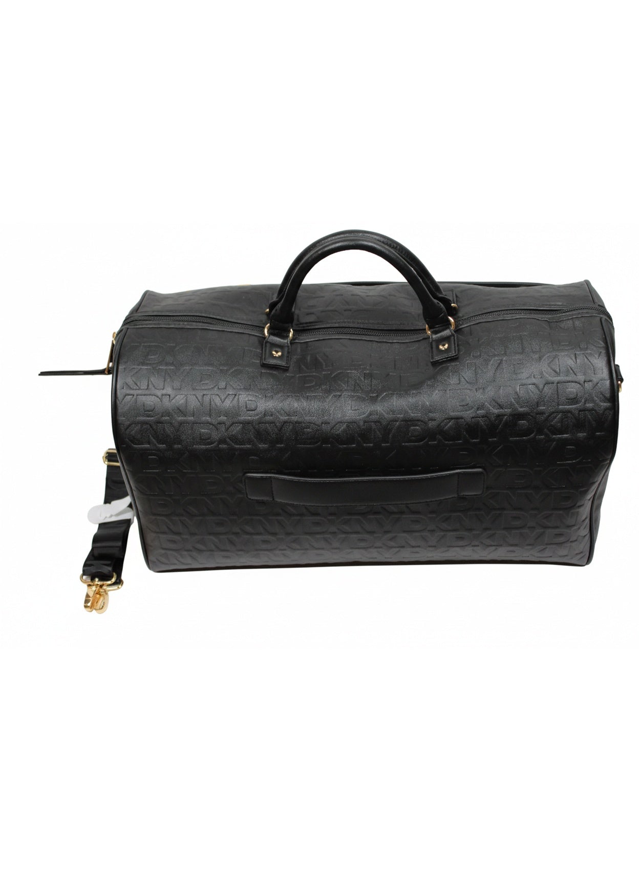 Dkny Vertical Embossed Duffle Bag for Unisex | Ultra Lightweight Wheels 2 Color Black