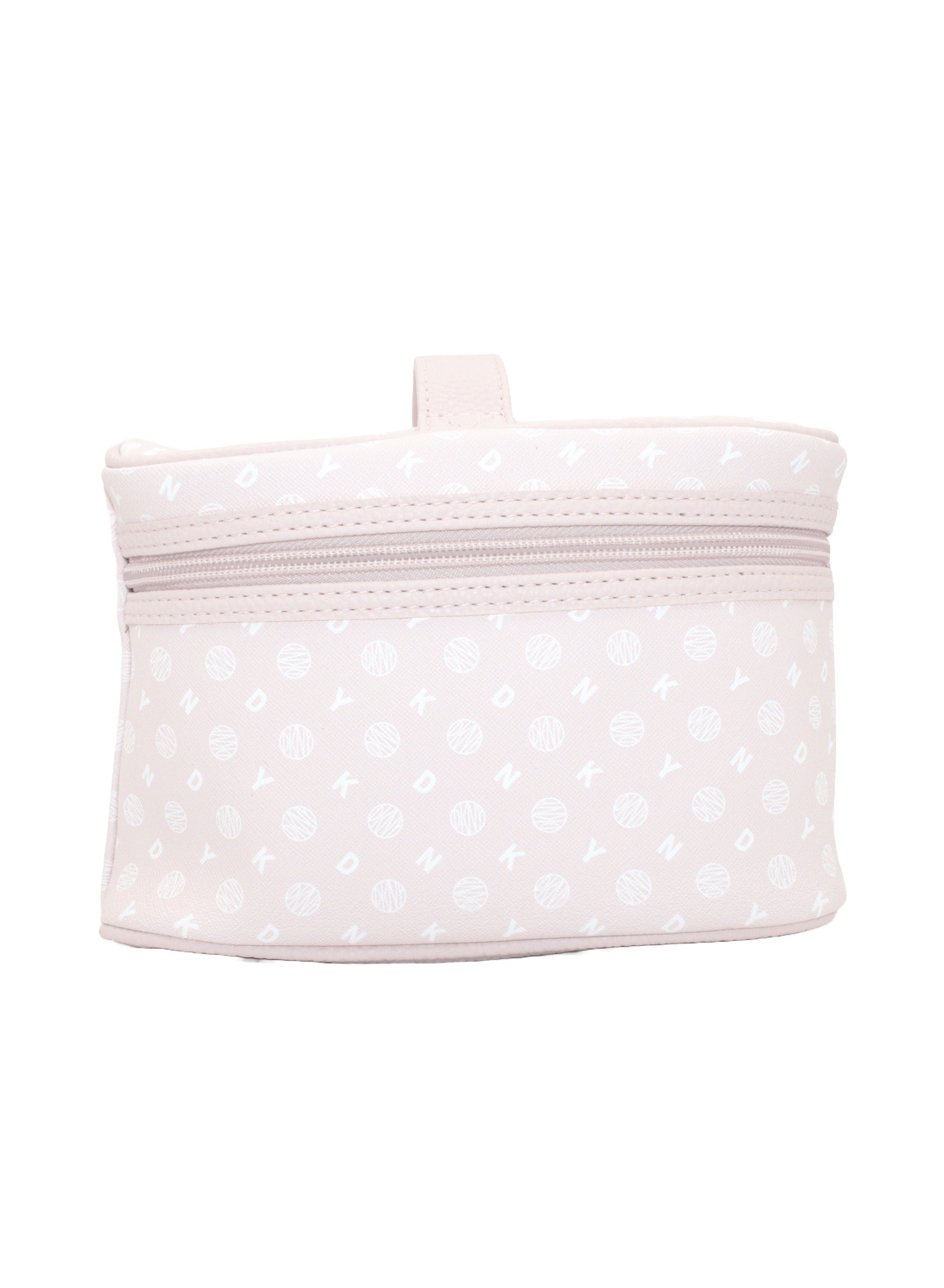 DKNY Legacy Train Case Cosmetic Bag, Travel Make up Bag Small, Small Waterproof and Lightweight Cosmetic Bag Storage Bag, Small Makeup Bag, Travel Toiletry Bag