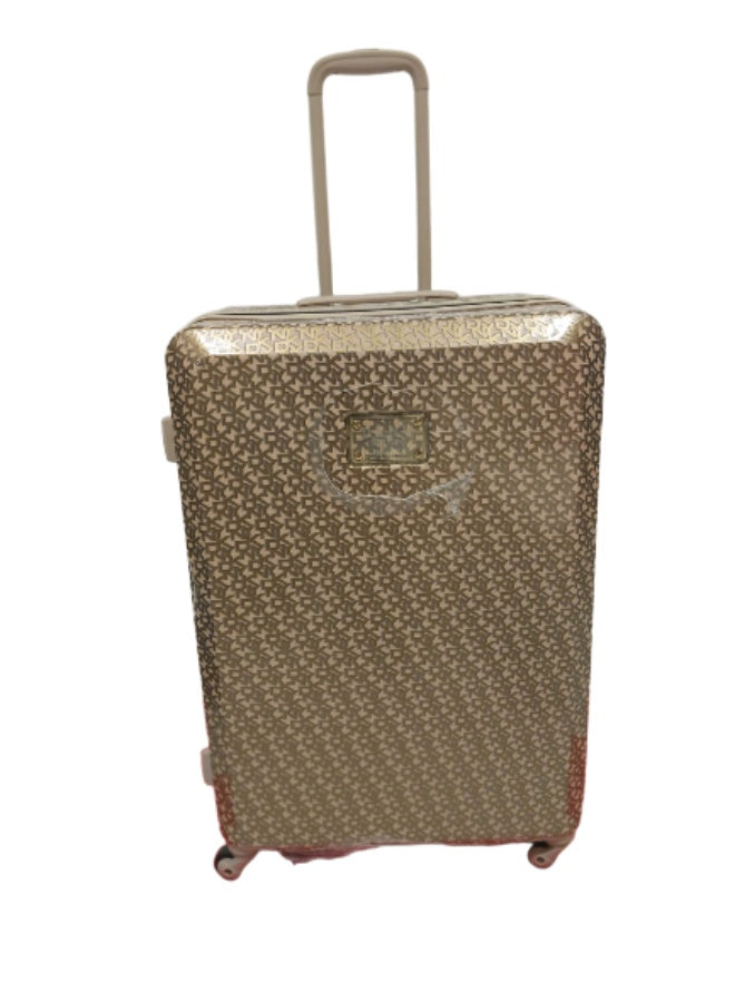 DKNY SIGNATURE Hardside Luggage on Wheels for Unisex | Ultra Lightweight ABS on with Spinner Wheels 4 Color Gold