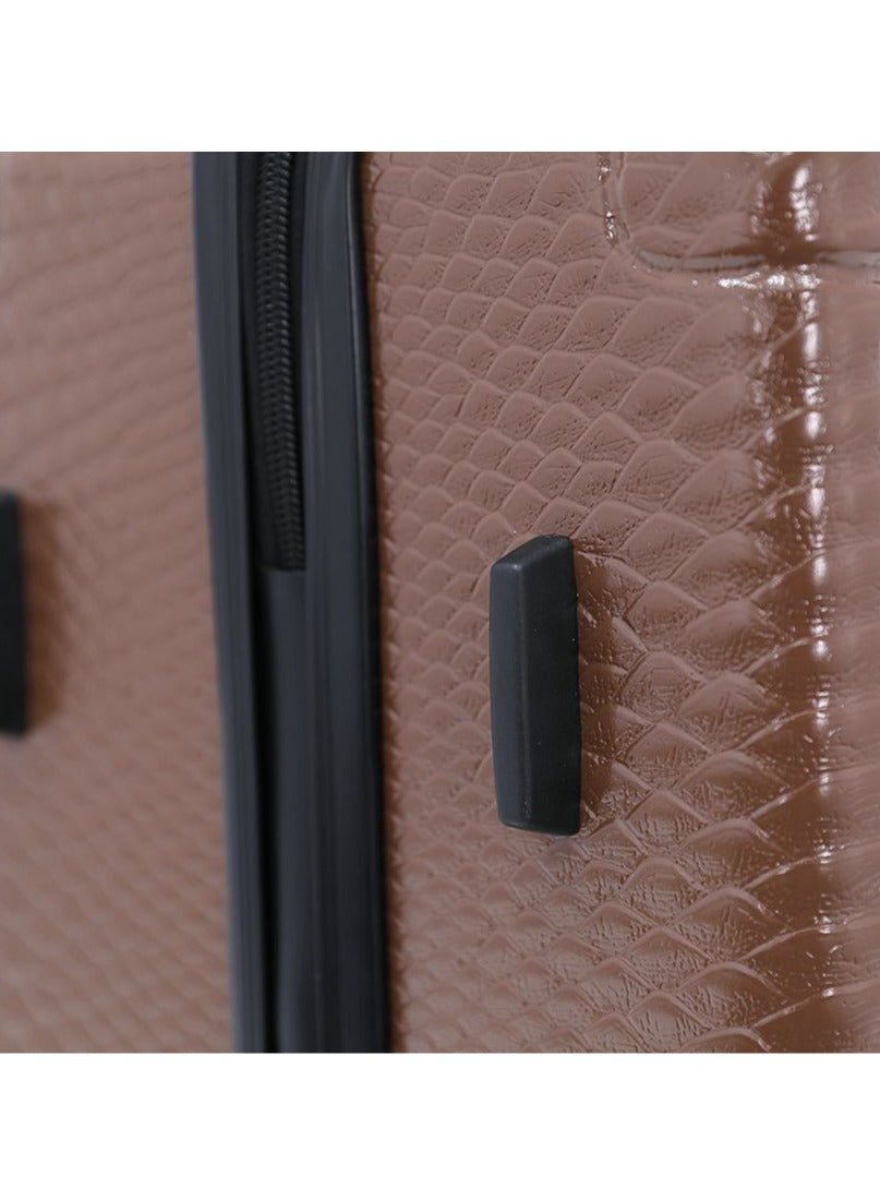 BEBE MARTA 3-Piece Hardsided Luggage Set on Wheels for Unisex | Ultra Lightweight ABS with Spinner Wheels 4 Color Brown