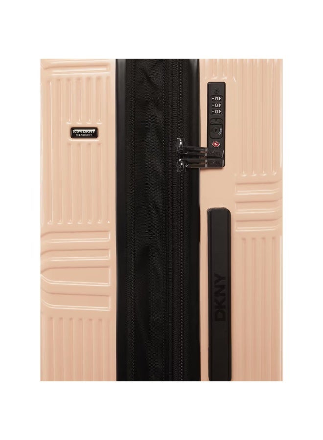 DKNY City Scape Hardside Luggage on Wheels for Unisex | Ultra Lightweight ABS with Spinner Wheels 4 Color Pale Peach