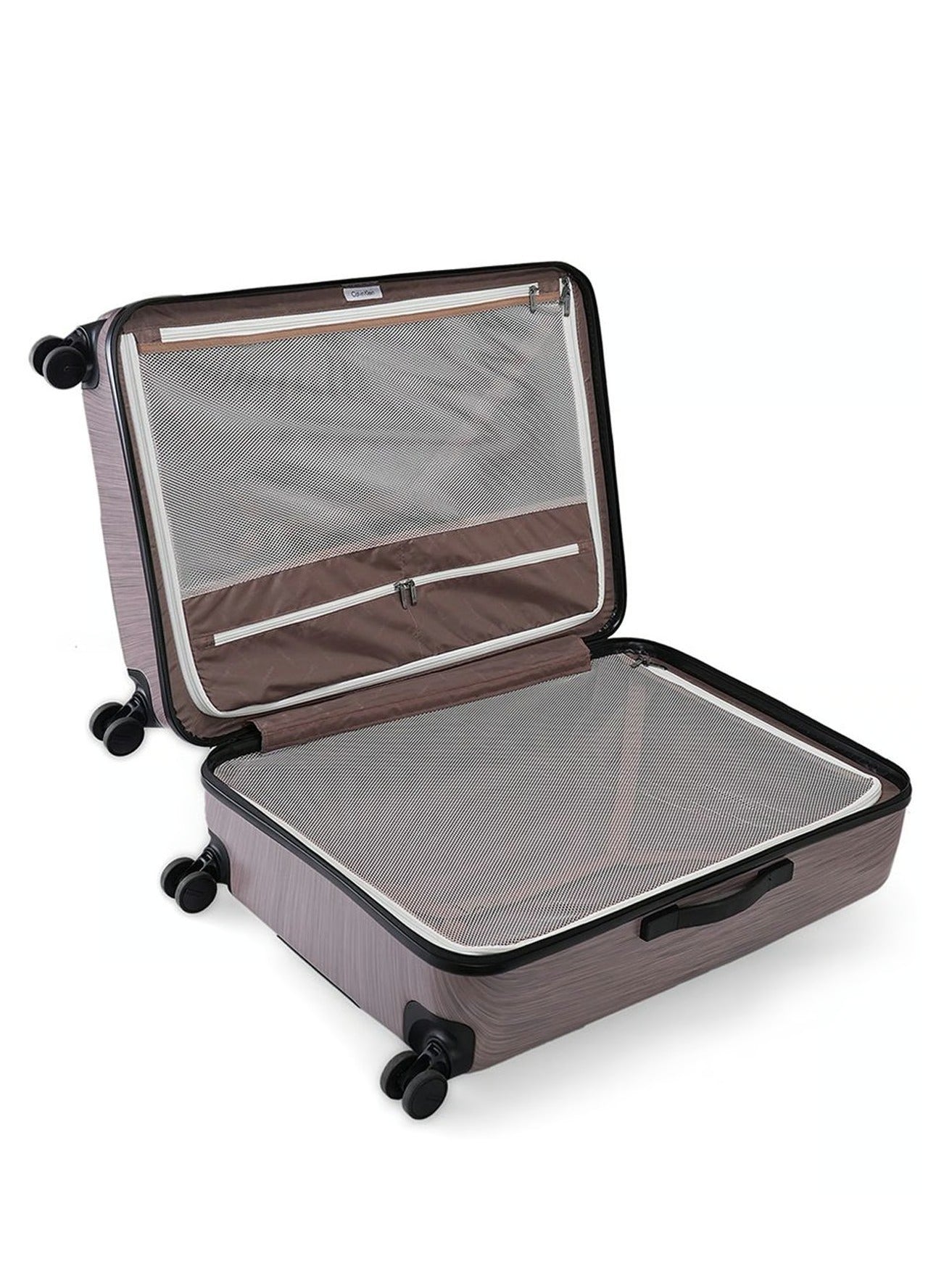 Calvin Klein South Hampton Hardside Spinner Luggage On Wheels, Ultra Lightweight ABS, 4 Double Wheels