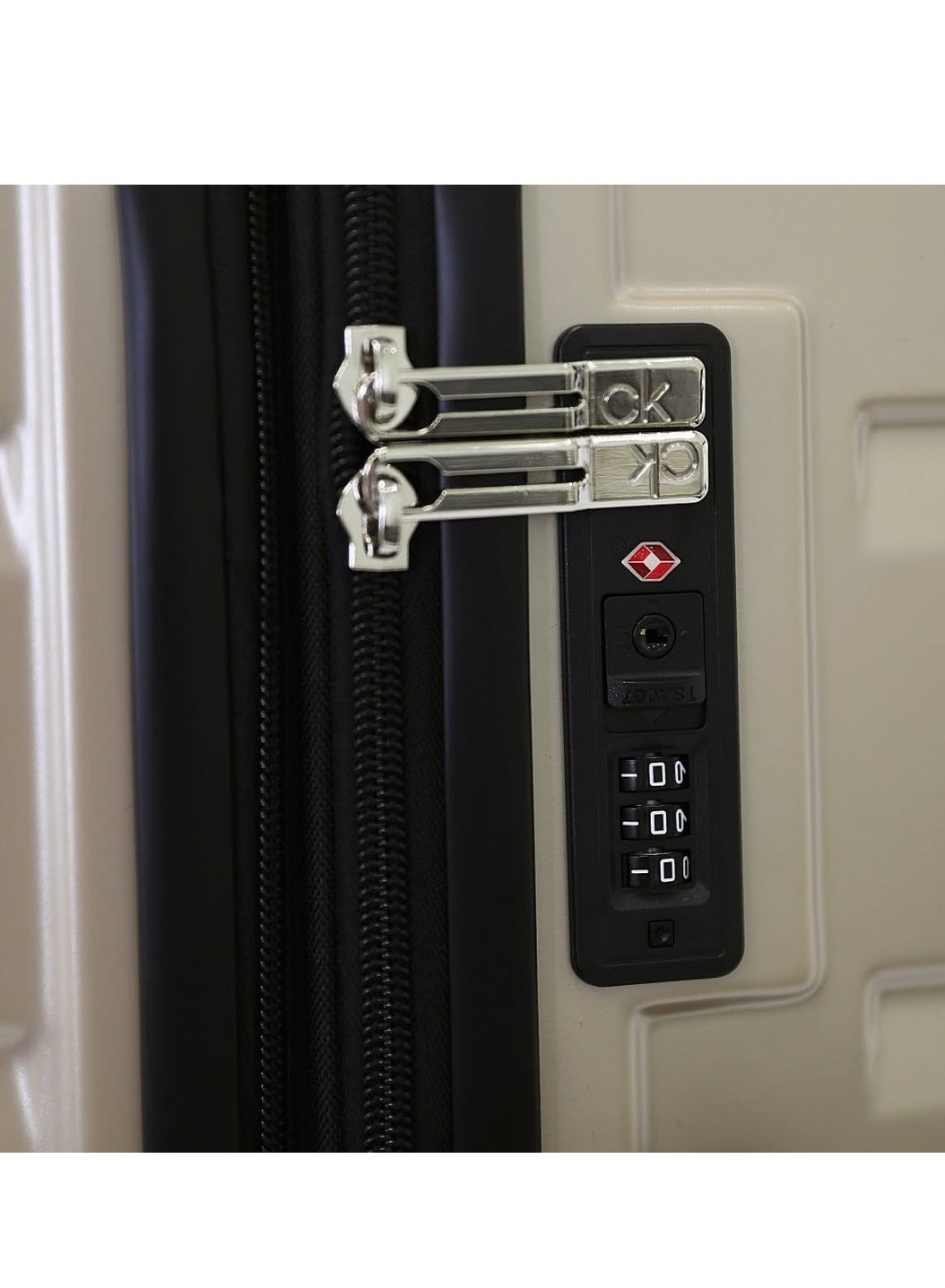 Ridge Line Hardside Spinner Luggage On Wheels, Ultra Lightweight ABS, 4 Double Wheels Color TAUPE