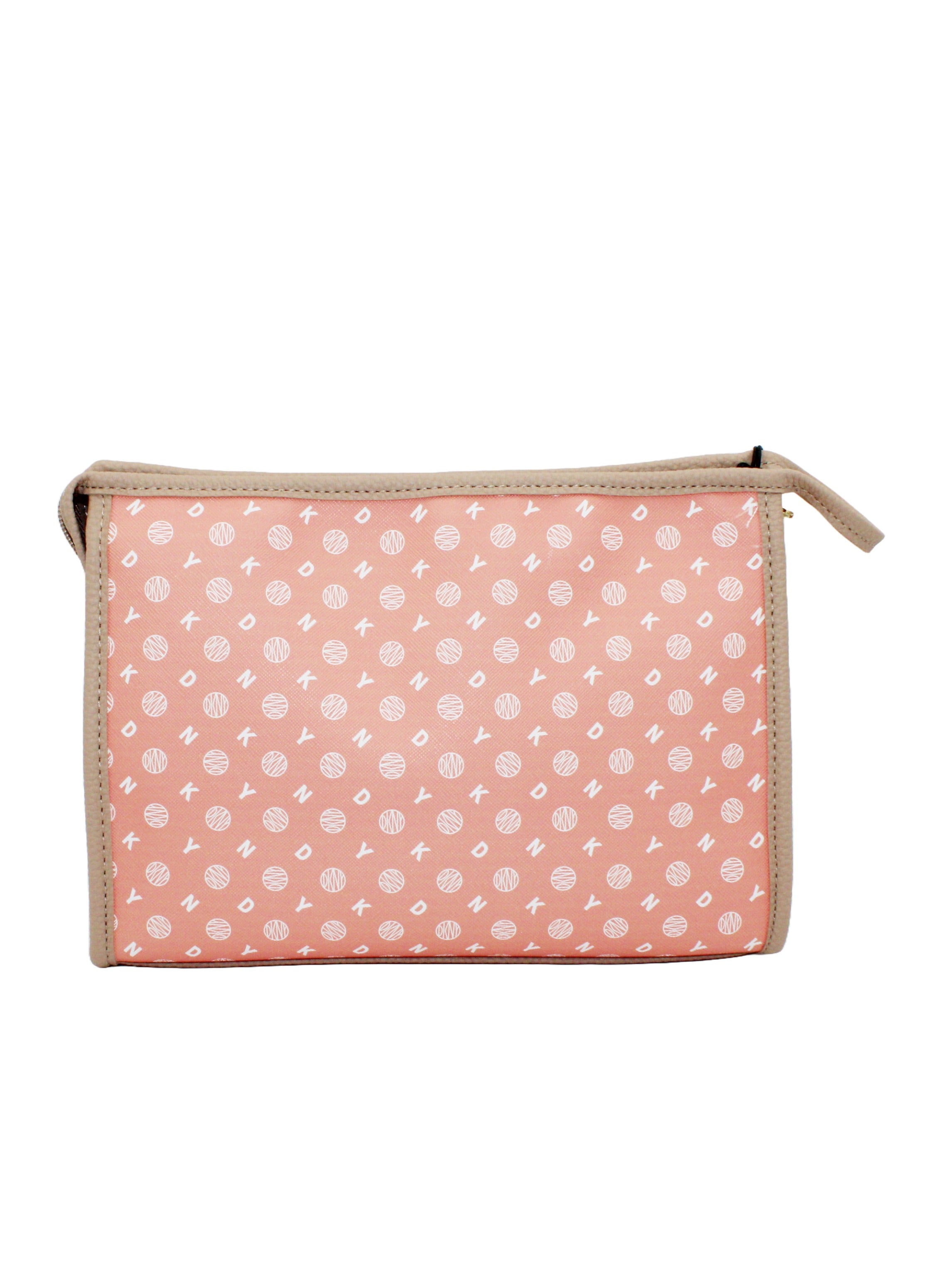 DKNY Legacy T Stand Cosmetic Bag, Travel Make up Bag Small, Small Waterproof and Lightweight Cosmetic Bag Storage Bag, Small Makeup Bag, Travel Toiletry Bag