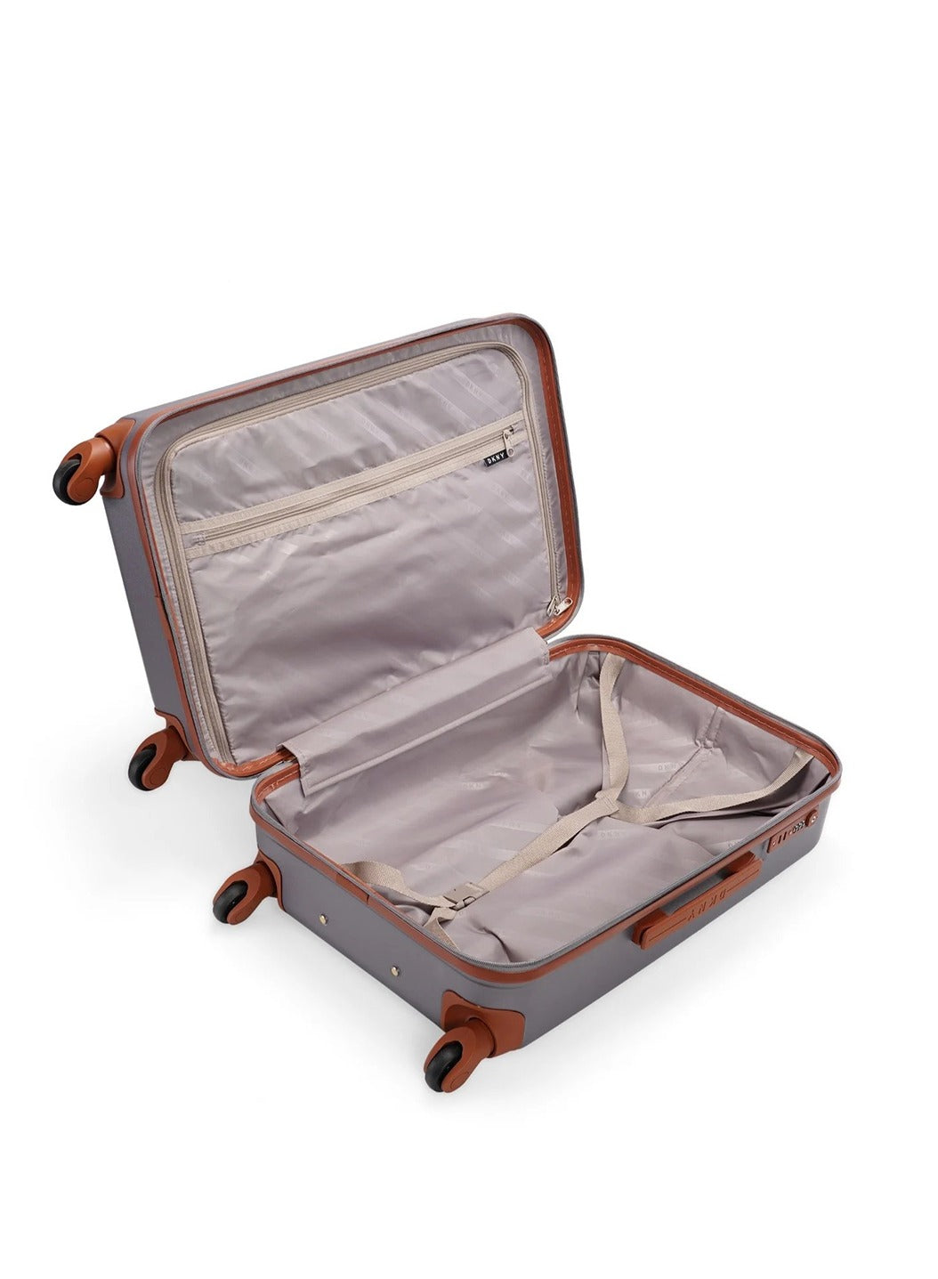 Dkny Promo INTL PM1 Hardside Luggage on Wheels for Unisex | Ultra Lightweight ABS on with Spinner Wheels 4 Color Charcoal