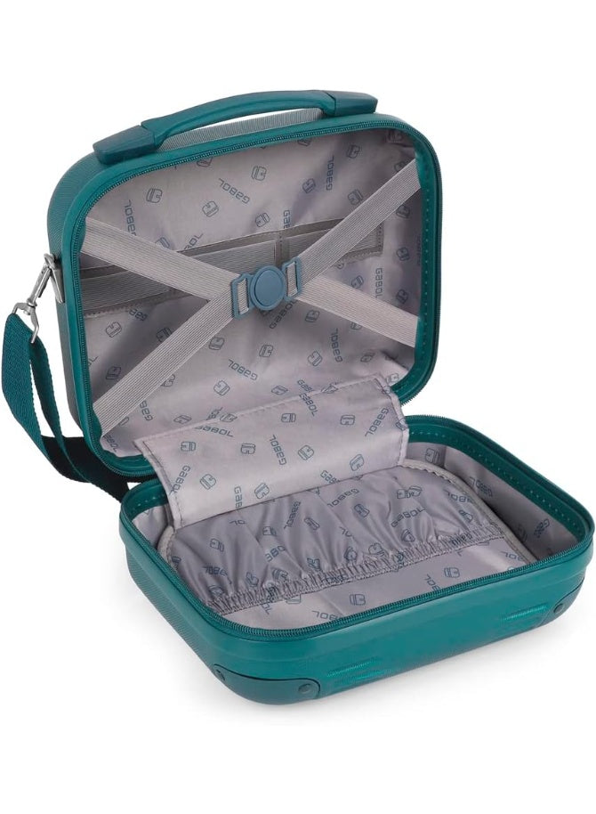 Gabol Balance Luggage ABS + PP Hardshell Clearance Luggage bag Hardside Lightweight Durable Carry On Suitcase Sets, Spinner Wheels, TSA Lock 20/24/28in (Turquoise, Beauty Case)
