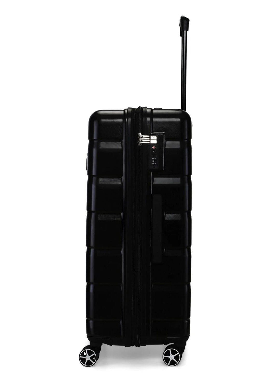 Ridge Line Hardside Spinner Luggage On Wheels, Ultra Lightweight ABS, 4 Double Wheels Color Black