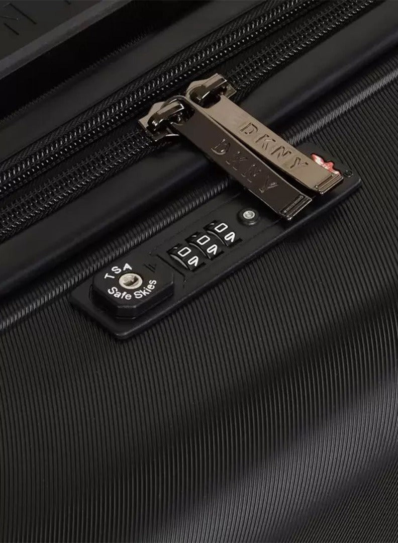 Dkny Eclipse Hardside Luggage on Wheels for Unisex | Ultra Lightweight ABS on with Spinner Wheels 4 Color Black
