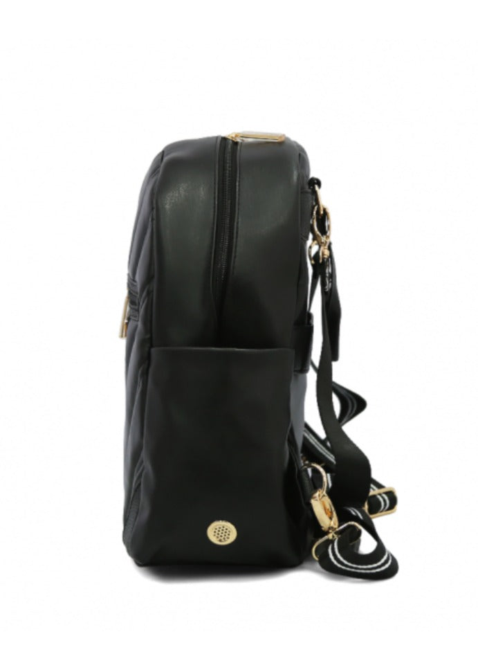 DKNY Bias Travel and Business Laptop Backpack for Women and Girls (Black)