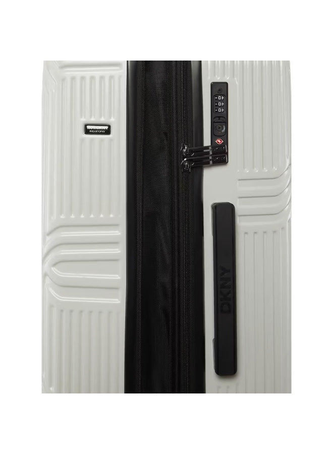 DKNY City Scape Hardside Luggage on Wheels for Unisex | Ultra Lightweight ABS on with Spinner Wheels 4  Color  Ice Grey