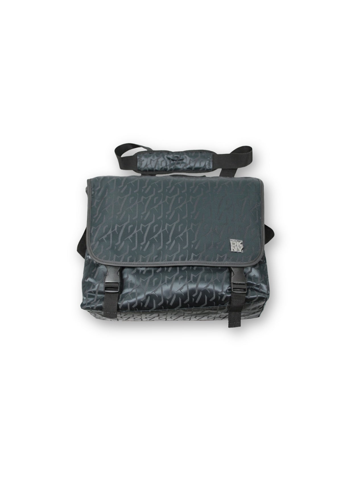 DKNY Men's Crossbody Messenger Bag with Embossed Logo and Adjustable Strap – Black (DKNY-5160)