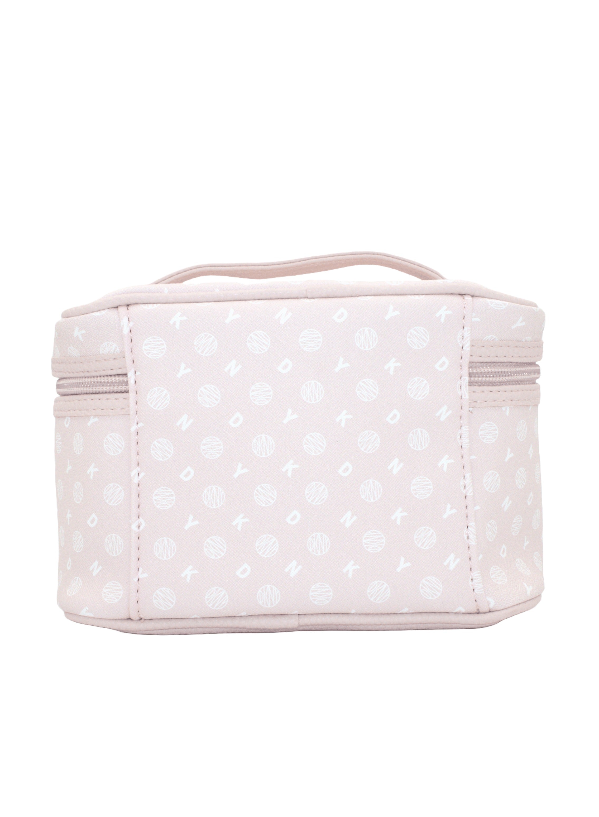 DKNY Legacy Train Case Cosmetic Bag, Travel Make up Bag Small, Small Waterproof and Lightweight Cosmetic Bag Storage Bag, Small Makeup Bag, Travel Toiletry Bag