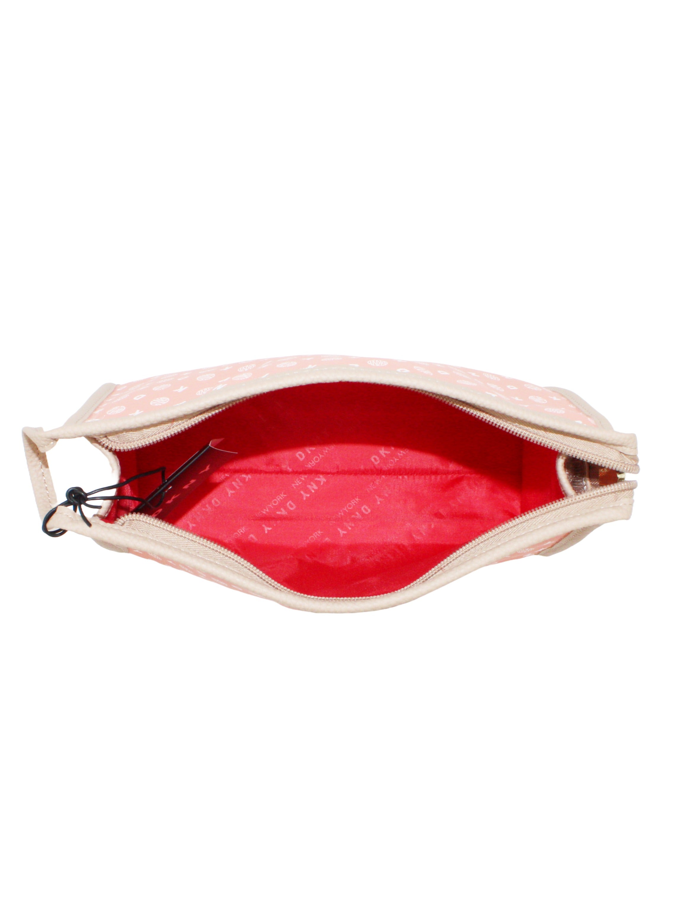 DKNY Legacy T Stand Cosmetic Bag, Travel Make up Bag Small, Small Waterproof and Lightweight Cosmetic Bag Storage Bag, Small Makeup Bag, Travel Toiletry Bag