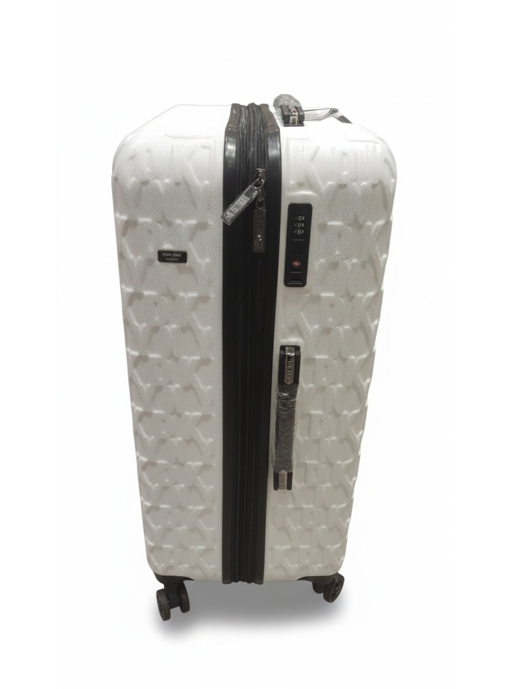 DKNY DNA Hardside Luggage on Wheels for Unisex | Ultra Lightweight ABS on with Spinner Wheels 4 Color White