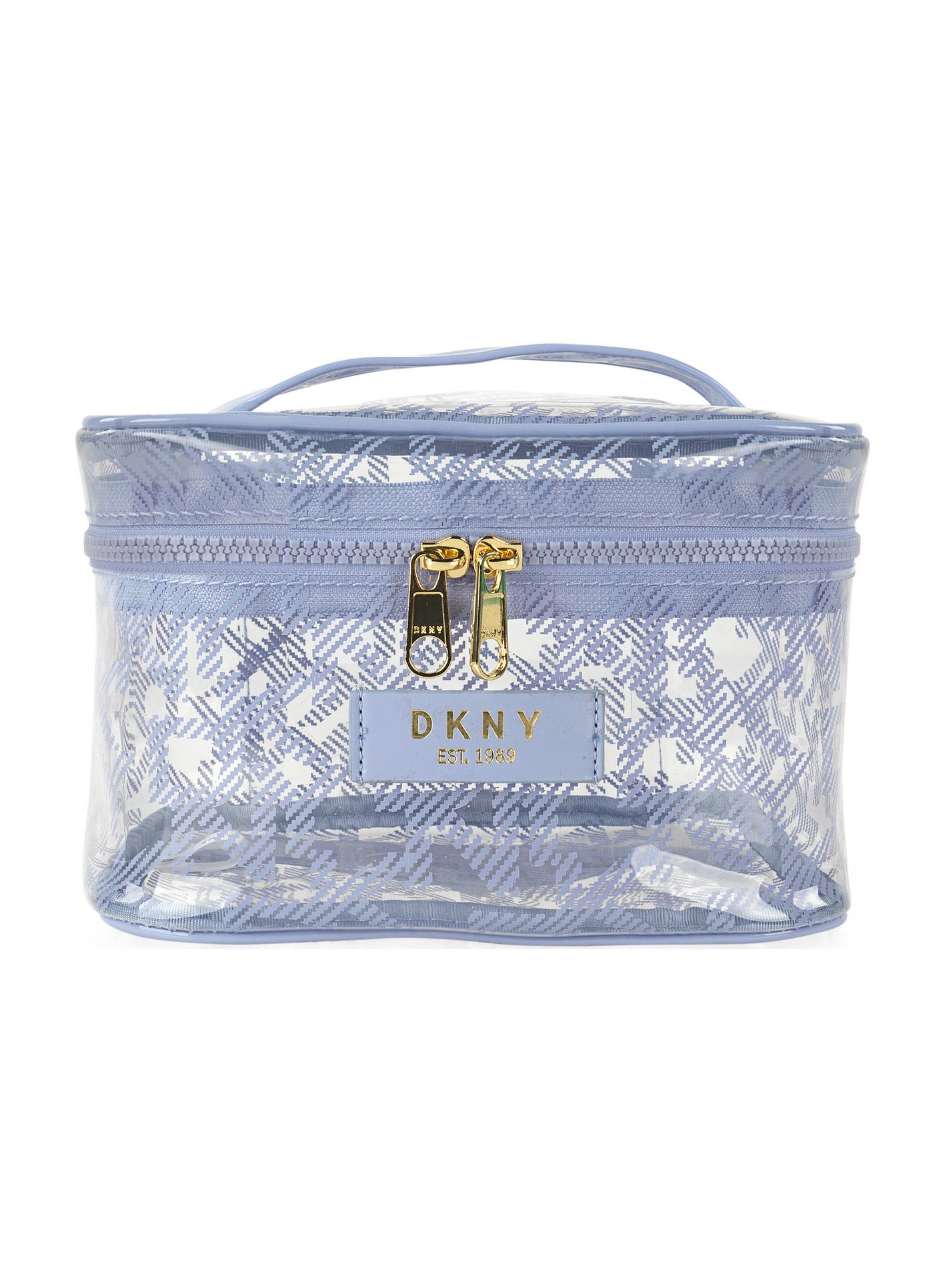 DKNY Lucid Dream Train Case Cosmetic Bag, Travel Make up Bag Small, Small Lightweight Cosmetic Bag Storage Bag, Small Makeup Bag, Travel Toiletry Bag