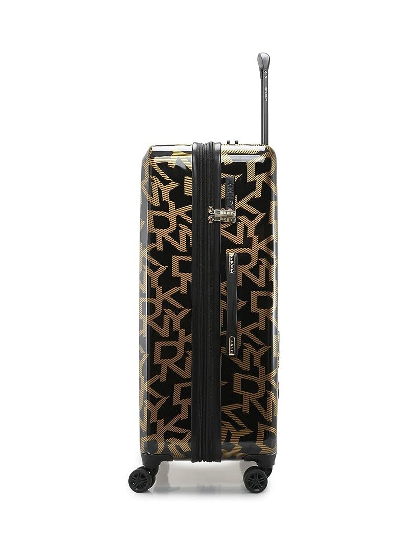 DKNY Deco Signature Hardside Luggage on Wheels for Unisex | Ultra Lightweight ABS on with Spinner 4 Double Wheels  and  Multicolor